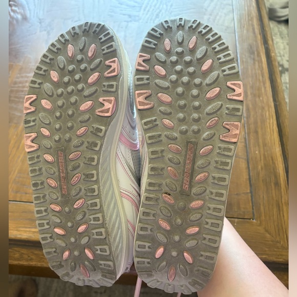 Skechers Light Pink and Cream Shape Up Sneakers - Picture 6 of 8